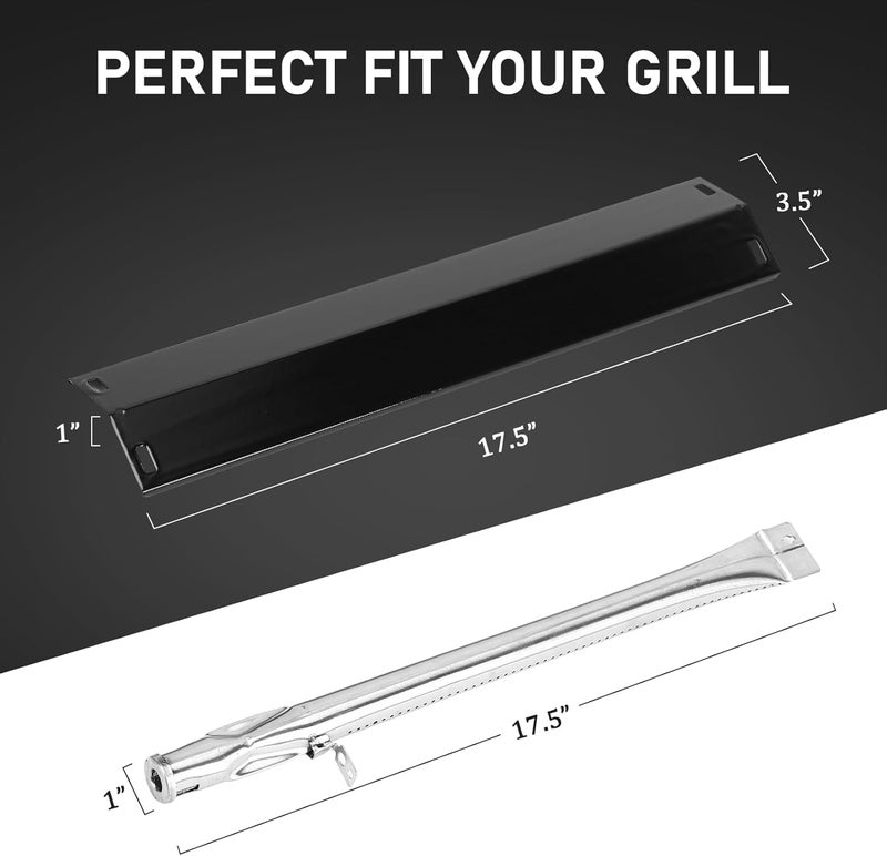 Utheer Grill Parts for Pit Boss Pro Series 1100 Wood Pellet & Gas Combo, Stainless Steel Burner Tube, Heat Plate Shield, Heavy Duty Grill Replacement Parts - Image 5